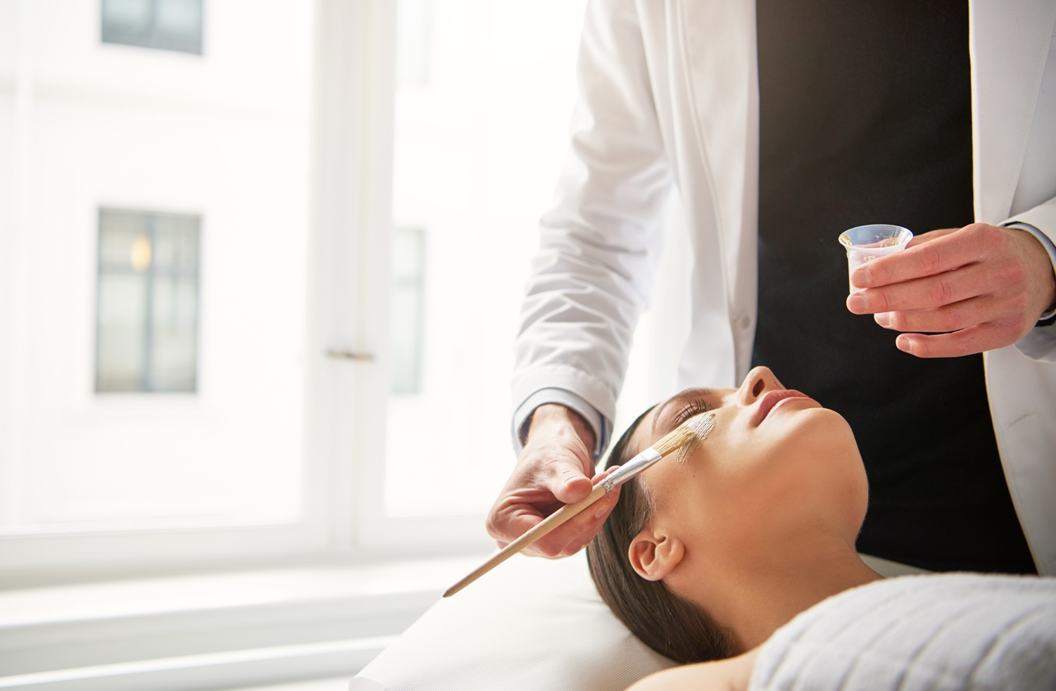 Aesthetic treatment in progress